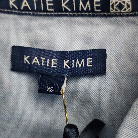 Katie Kime The Classic Charlotte Button Down in Oxford Blue Preppy Academia Work - Picture 6 of 14